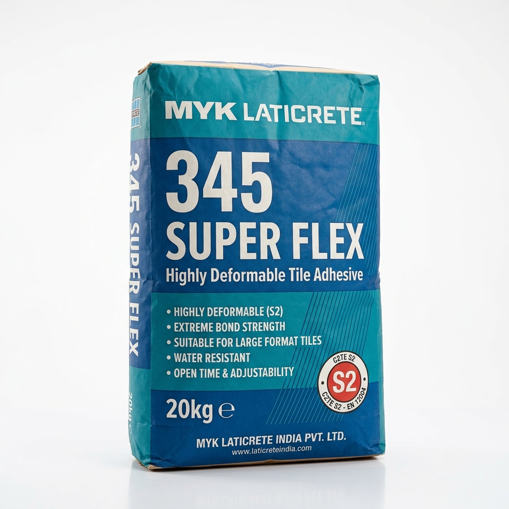 MYK LATICRETE 345 Super Flex — Large Format Highly Deformable Adhesive