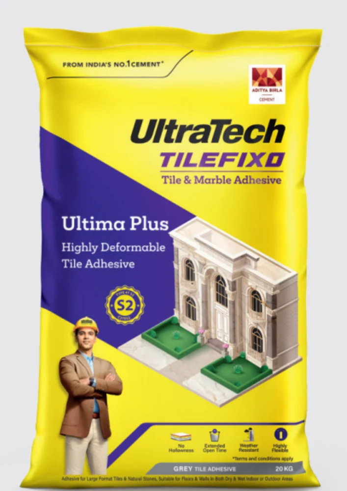 UltraTech Tilefixo Ultima Plus — Highly Deformable Tile Adhesive